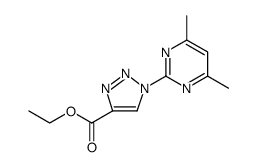 1H-1,2,3-Triazole-4-carboxylic acid, 1-(4,6-dimethyl-2-pyrimidinyl)-, ethyl ester结构式