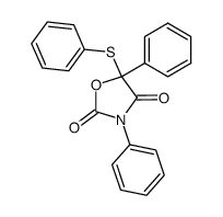 3,5-diphenyl-5-phenylthiooxazolidine-2,4-dione结构式