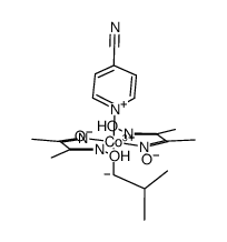 trans-bis(dimethylglyoximato)(i-C4H9)(4-cyanopyridine)cobalt(III)结构式