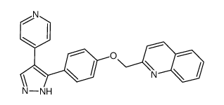 2-((4-(4-(pyridin-4-yl)-1H-pyrazol-5-yl)phenoxy)methyl)quinoline结构式