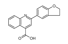 4-Quinolinecarboxylic acid, 2-(2,3-dihydro-5-benzofuranyl) Structure