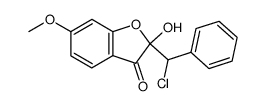 2-(α-chlorobenzyl)-2-hydroxy-6-methoxybenzo(b)furan-3(2H)-one结构式