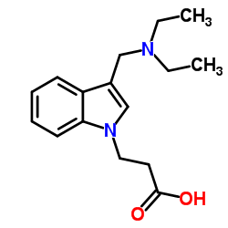 3-(3-DIETHYLAMINOMETHYL-INDOL-1-YL)-PROPIONIC ACID Structure