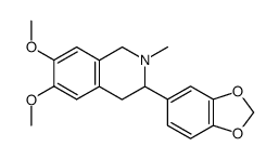 N-methyl-3-(3,4-(methylenedioxy)phenyl)-6,7-dimethoxy-1,2,3,4-tetrahydroisoquinoline结构式