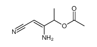 (3-amino-4-cyanobut-3-en-2-yl) acetate Structure