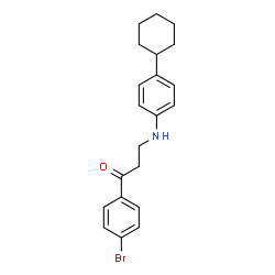 1-(4-bromophenyl)-3-(4-cyclohexylanilino)-1-propanone结构式