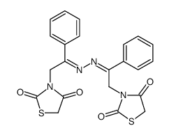 2,4-Thiazolidinedione, 3,3'-[azinobis(2-phenyl-1-ethanyl-2-ylidene)]bis Structure