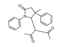 3-(3-methyl-5-oxo-1,3-diphenylpyrrolidin-2-yl)pentane-2,4-dione结构式