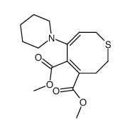 dimethyl cis,cis-3,8-dihydro-6-(1-piperidinyl)-2H-thiocin-4,5-dicarboxylate结构式