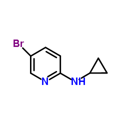 5-溴-N-环丙基吡啶-2-胺结构式