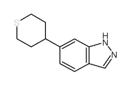 6-(四氢-硫代吡喃-4-基)-1H-吲唑结构式