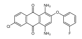 1,4-diamino-6-chloro-2-(3-fluorophenoxy)anthracene-9,10-dione Structure