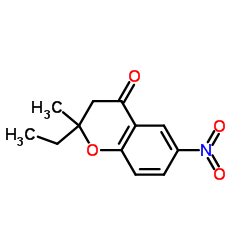 2-ETHYL-2-METHYL-6-NITRO-CHROMAN-4-ONE structure