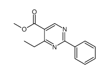 5-Pyrimidinecarboxylic acid, 4-ethyl-2-phenyl-, methyl ester结构式