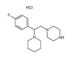 1-[2-(4-Fluoro-phenyl)-2-piperidin-1-yl-ethyl]-piperazine; hydrochloride Structure