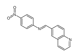 N-(4-nitrophenyl)-1-quinolin-6-ylmethanimine Structure