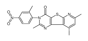 2,7,9-trimethyl-3-(2-methyl-4-nitrophenyl)pyrido[2,3]thieno[2,4-d]pyrimidin-4-one结构式