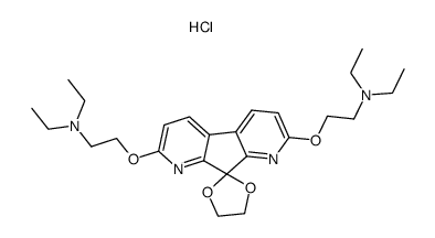 2,2'-(spiro[cyclopenta[1,2-b:4,3-b']dipyridine-9,2'-[1,3]dioxolane]-2,7-diylbis(oxy))bis(N,N-diethylethan-1-amine) hydrochloride结构式