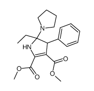 dimethyl 5-ethyl-4-phenyl-5-(pyrrolidin-1-yl)-4,5-dihydro-1H-pyrrole-2,3-dicarboxylate结构式