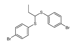 1-bromo-4-[1-(4-bromophenyl)sulfanylpropylsulfanyl]benzene Structure