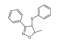 (4R,5S)-5-methyl-3-phenyl-4-phenylsulfanyl-4,5-dihydro-1,2-oxazole结构式