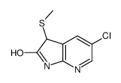 5-Chloro-3-(methylsulfanyl)-1,3-dihydro-2H-pyrrolo[2,3-b]pyridin- 2-one结构式