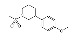 Piperidine, 3-(4-methoxyphenyl)-1-(methylsulfonyl)结构式