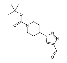 4-(4-甲酰基-1H-1,2,3-三唑-1-基)哌啶-1-甲酸叔丁酯结构式