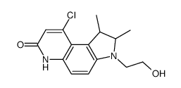 (+/-)-9-chloro-1,2-dimethyl-3-(2-hydroxyethyl)-1,2,3,6-tetrahydro-pyrrolo[3,2-f]quinolin-7-one Structure