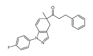 1-(1-(4-fluorophenyl)-5-methyl-4,5-dihydro-1H-indazol-5-yl)-3-phenylpropan-1-one Structure