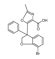 5-(7-bromo-3-phenyl-2,3-dihydrobenzofuran-3-yl)-2-methoxyoxazole-4-carboxylic acid Structure