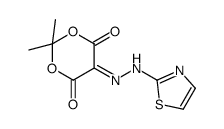 2,2-dimethyl-5-(1,3-thiazol-2-ylhydrazinylidene)-1,3-dioxane-4,6-dione结构式