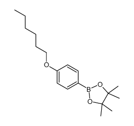 2-(4-hexoxyphenyl)-4,4,5,5-tetramethyl-1,3,2-dioxaborolane structure