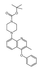 4-(3-methyl-4-phenoxy-quinolin-8-yl)-piperazine-1-carboxylic acid tert-butyl ester Structure