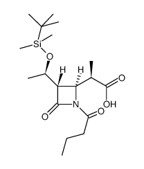 (3S,4R)-3-((R)-1-tert-butyldimethylsilyloxyethyl)-1-butyryl-4-((R)-1-carboxyethyl)-2-azetidinone结构式