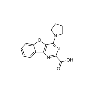 4-(Pyrrolidin-1-yl)benzofuro[3,2-d]pyrimidine-2-carboxylic acid Structure