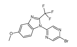 1-(5-bromopyrazin-2-yl)-5-methoxy-2-(trifluoromethyl)benzimidazole Structure