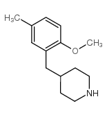 4-[(2-methoxy-5-methylphenyl)methyl]piperidine结构式