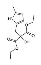 2-Hydroxy-2-(5-methyl-1H-pyrrol-2-ylmethyl)-malonic acid diethyl ester Structure