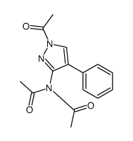 N-acetyl-N-(1-acetyl-4-phenylpyrazol-3-yl)acetamide结构式