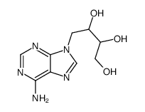 4-(6-aminopurin-9-yl)butane-1,2,3-triol结构式
