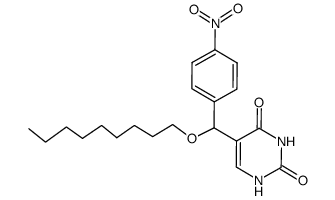 5-[nonyloxy-(4-nitro-phenyl)-methyl]-1H-pyrimidine-2,4-dione Structure