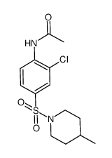 N-[2-chloro-4-(4-methylpiperidin-1-sulfonyl)phenyl]acetamide结构式