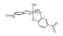 [(4-nitrocatechol(-2H))2Al(H2O)2](1-)结构式