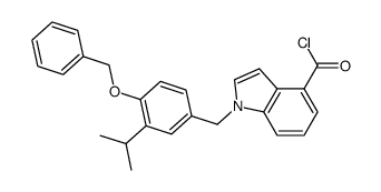1-(4-benzyloxy-3-isopropylbenzyl)-1H-indole-4-carboxylic acid chloride Structure