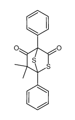 6,6-Dimethyl-1,4-diphenyl-2,7-dithiabicyclo<2.2.1>heptan-3,5-dion结构式