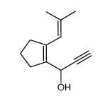 1-[2-(2-methyl-propenyl)-cyclopent-1-enyl]-prop-2-yn-1-ol结构式