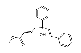 (2E,6E)-5-Hydroxy-5,7-diphenyl-hepta-2,6-dienoic acid methyl ester结构式