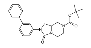 tert-butyl 2-(biphenyl-3-yl)-3-oxohexahydroimidazo[1,5-a]pyrazine-7(1H)-carboxylate Structure
