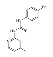 N-(4-bromo-phenyl)-N'-(4-methyl-[2]pyridyl)-thiourea Structure